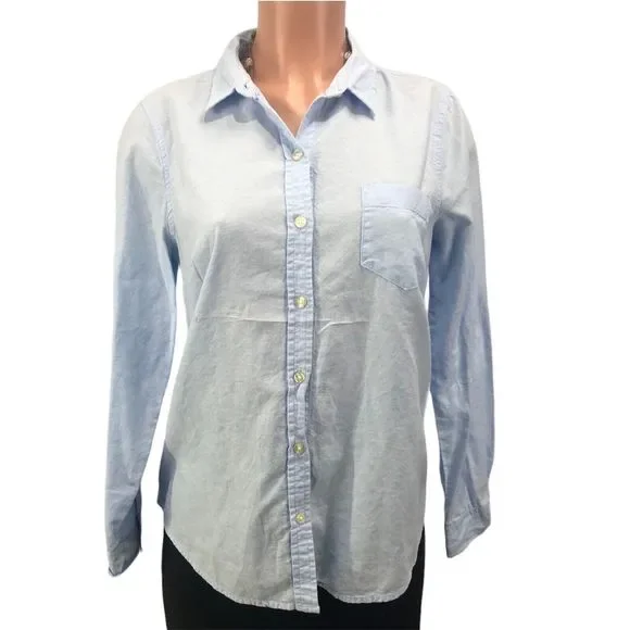 Old Navy Button Up Womens M Blue - Picture 1 of 16